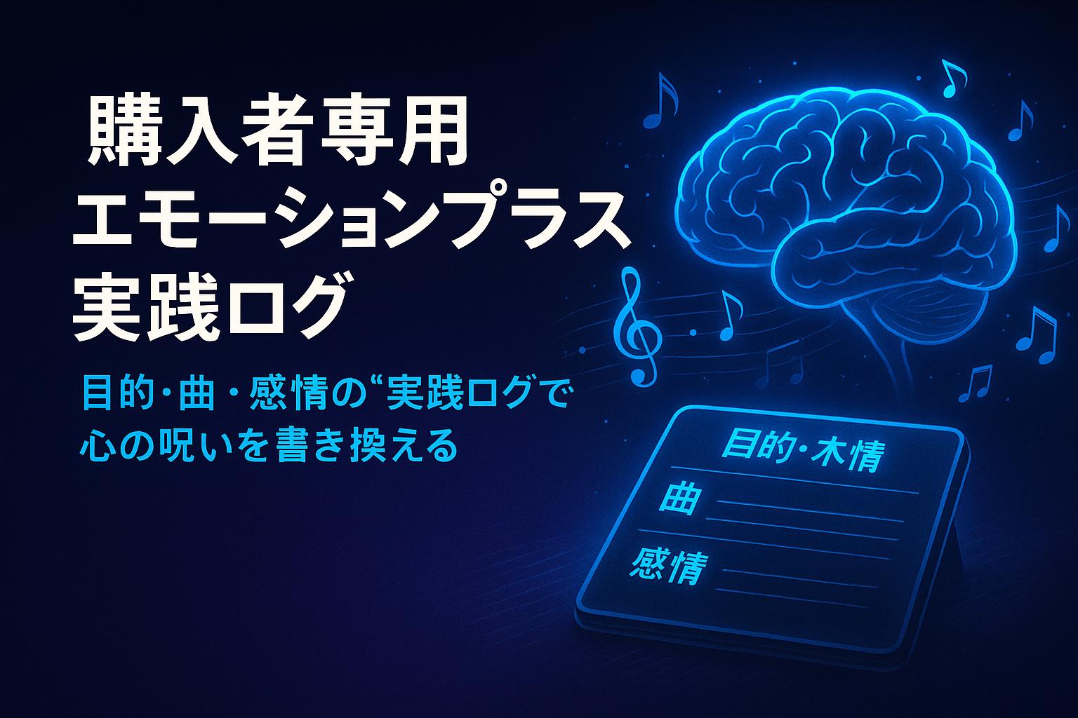 【新機能リリース】購入者専用「エモーションプラス実践ログ」を追加しました