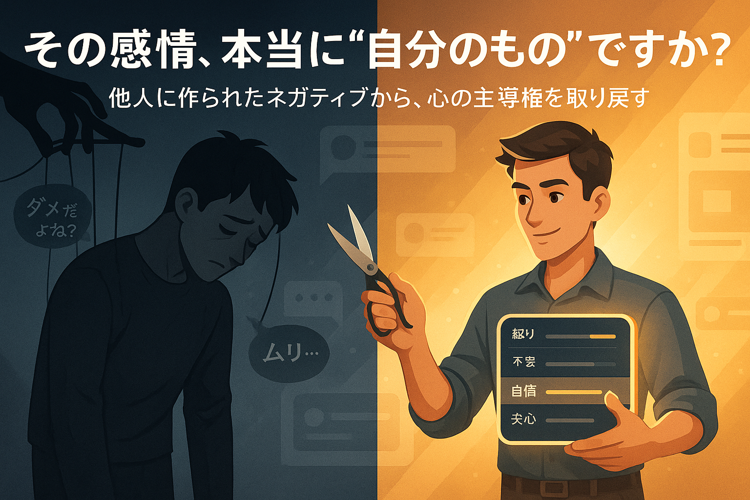 気づいていないだけで、あなたのネガティブ感情の多くは“他人に作られている”